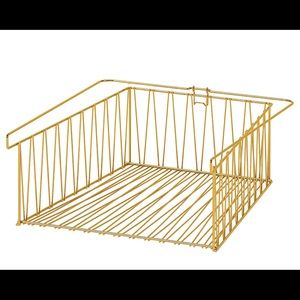 IKEA KALLAX Wire Basket Brass Gold